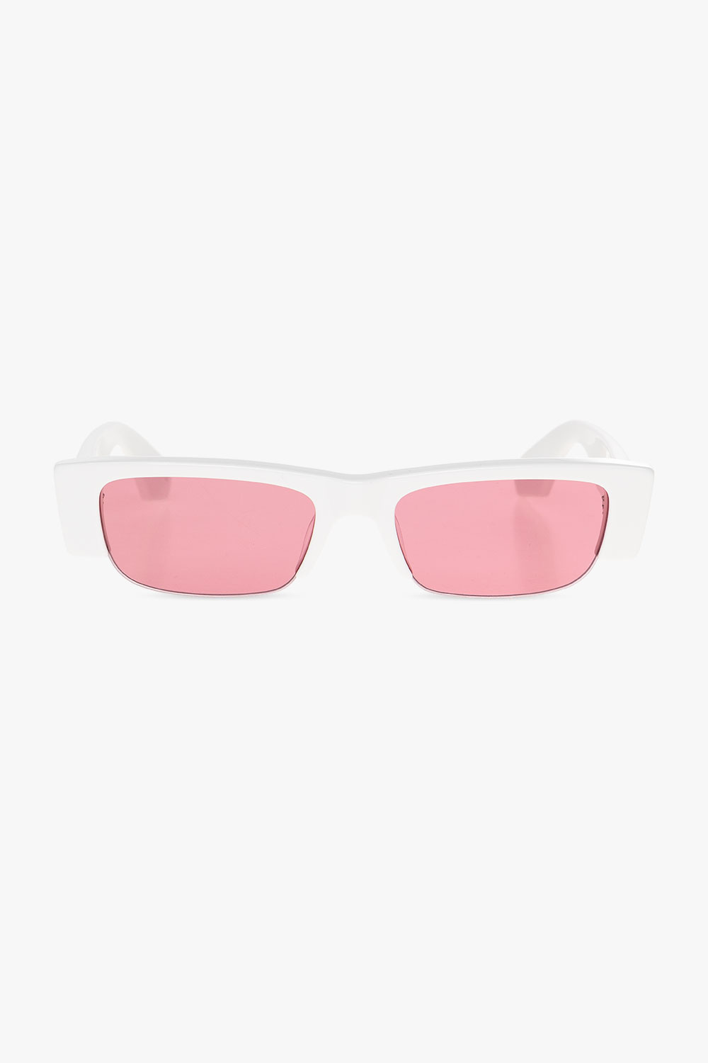 White Sunglasses with logo Alexander McQueen - lenny